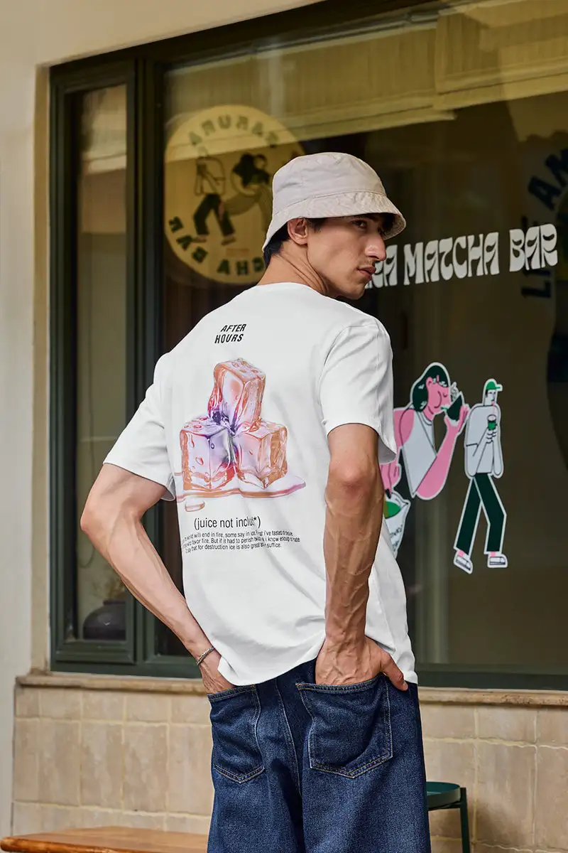 Buy Chill out purple graphic print oversized fit t shirt for men