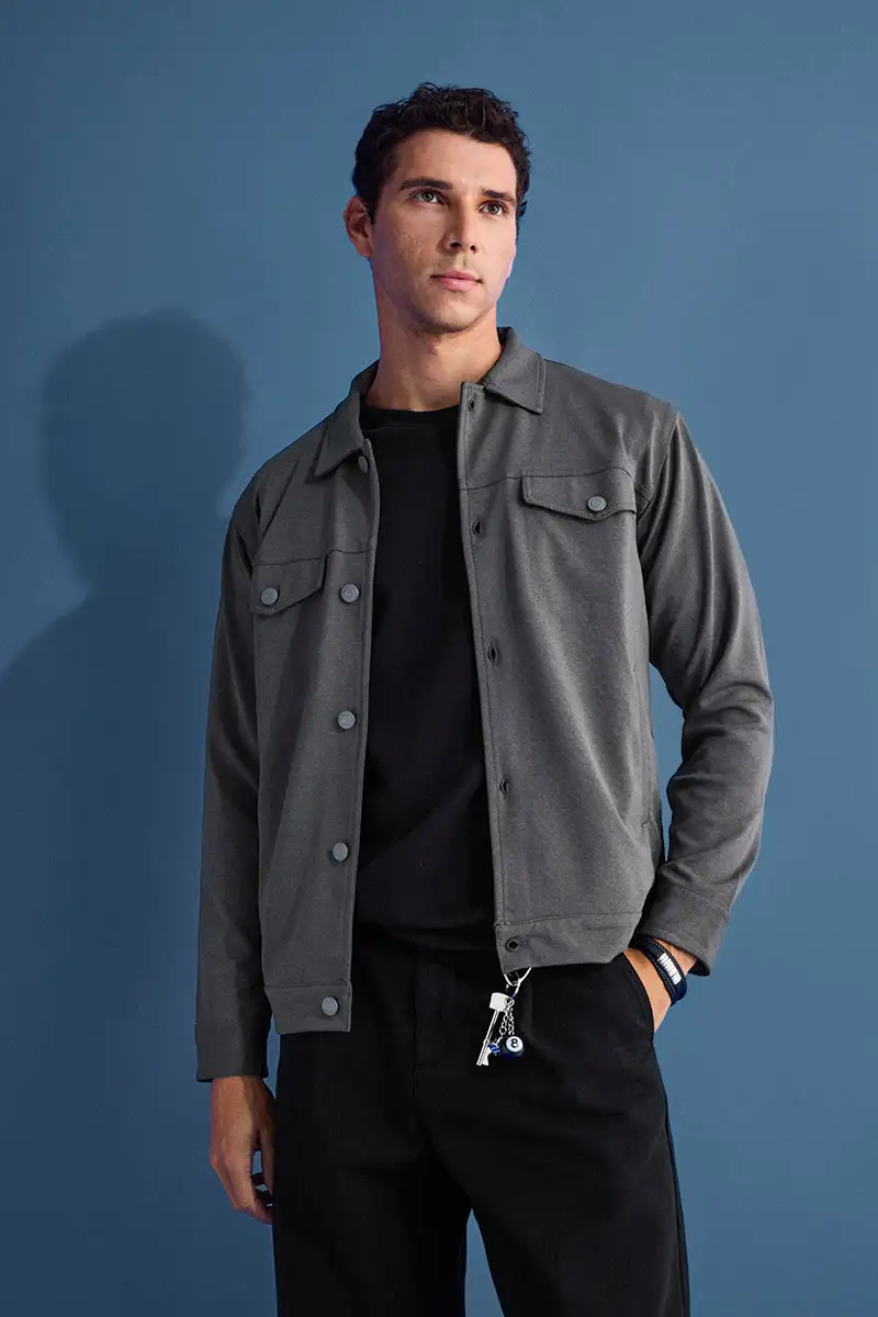 Buy Relaxed fit stretch double pocket jacket for men online in India