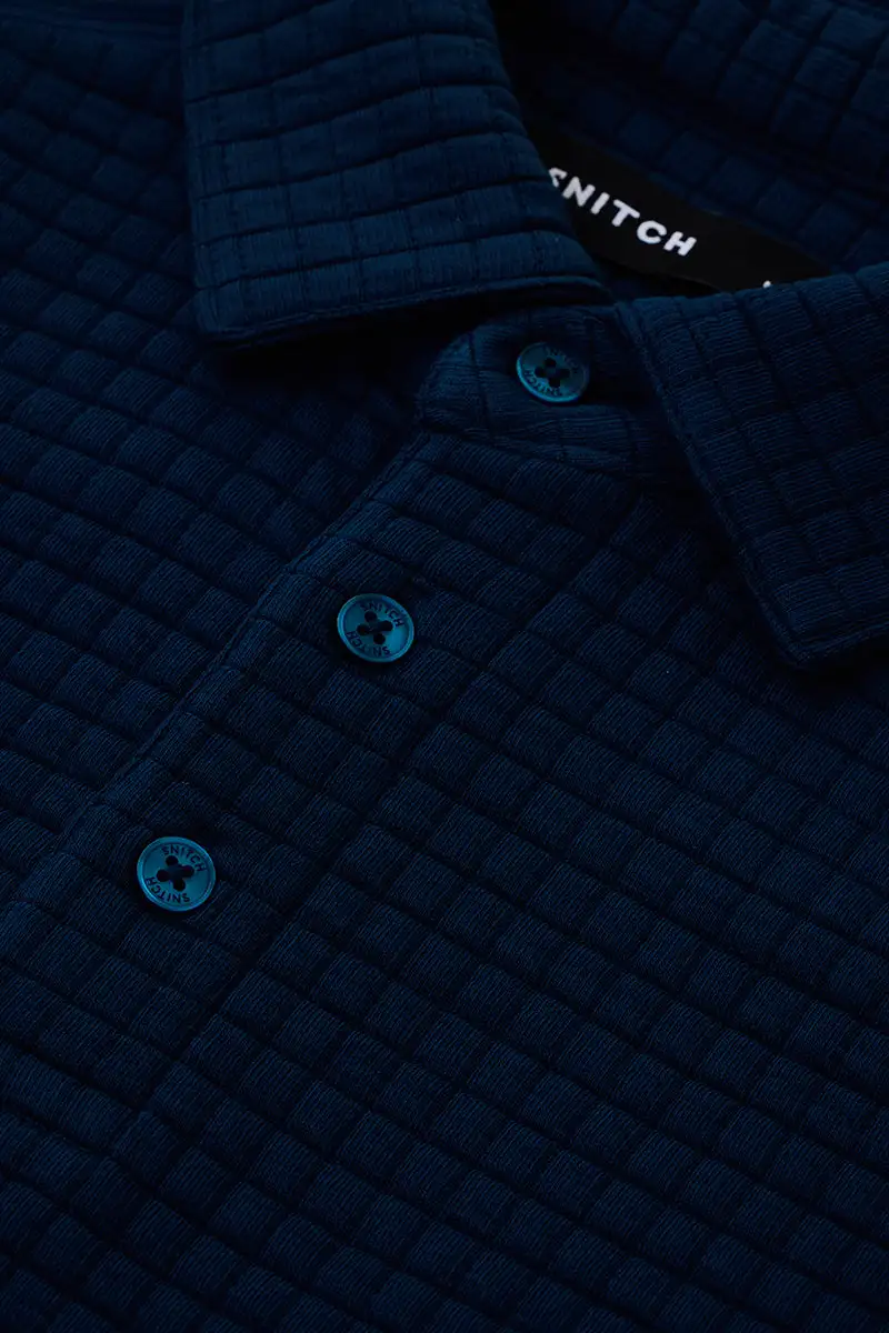 Buy Textured regular fit polo t shirt for men online in India
