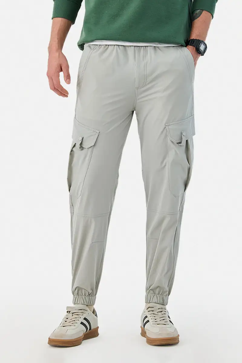 Buy Stretch slim fit six pockets cargo pants for men online in India